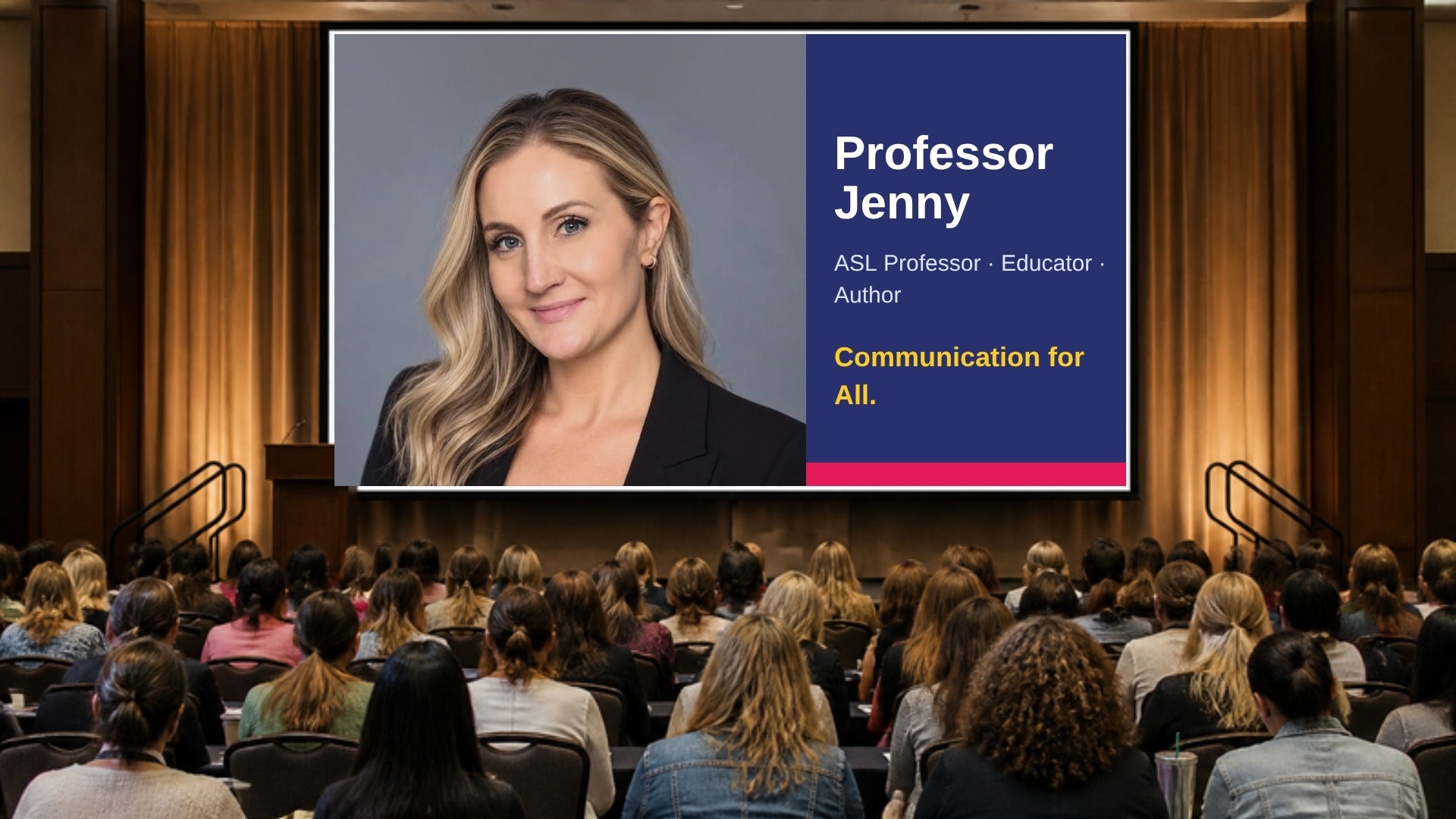 Professor Jenny speaking at an event