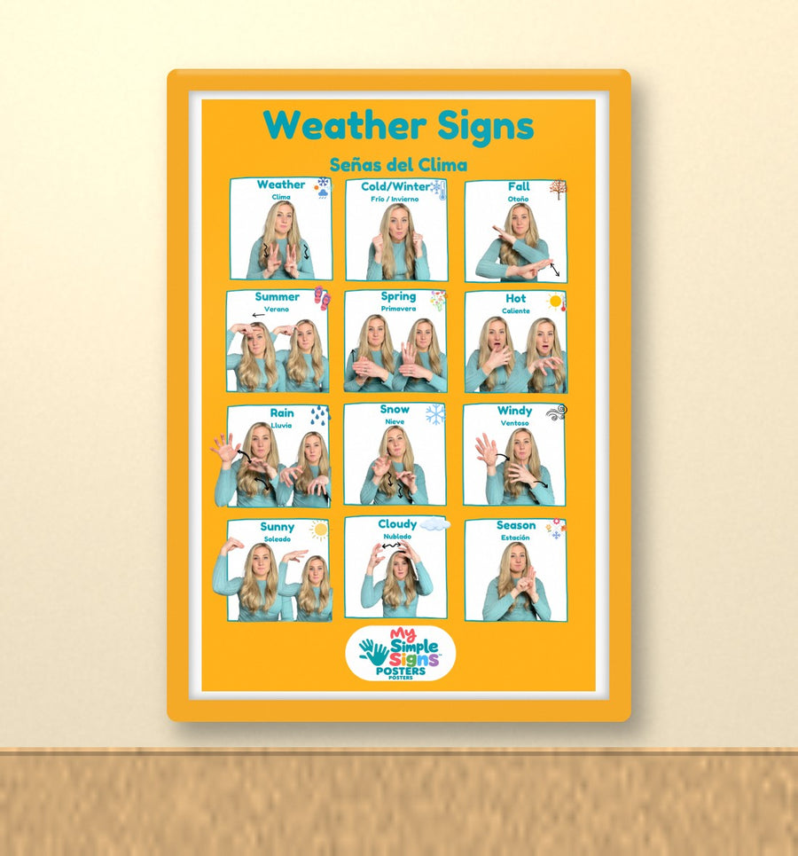Weather Signs poster in a classroom
